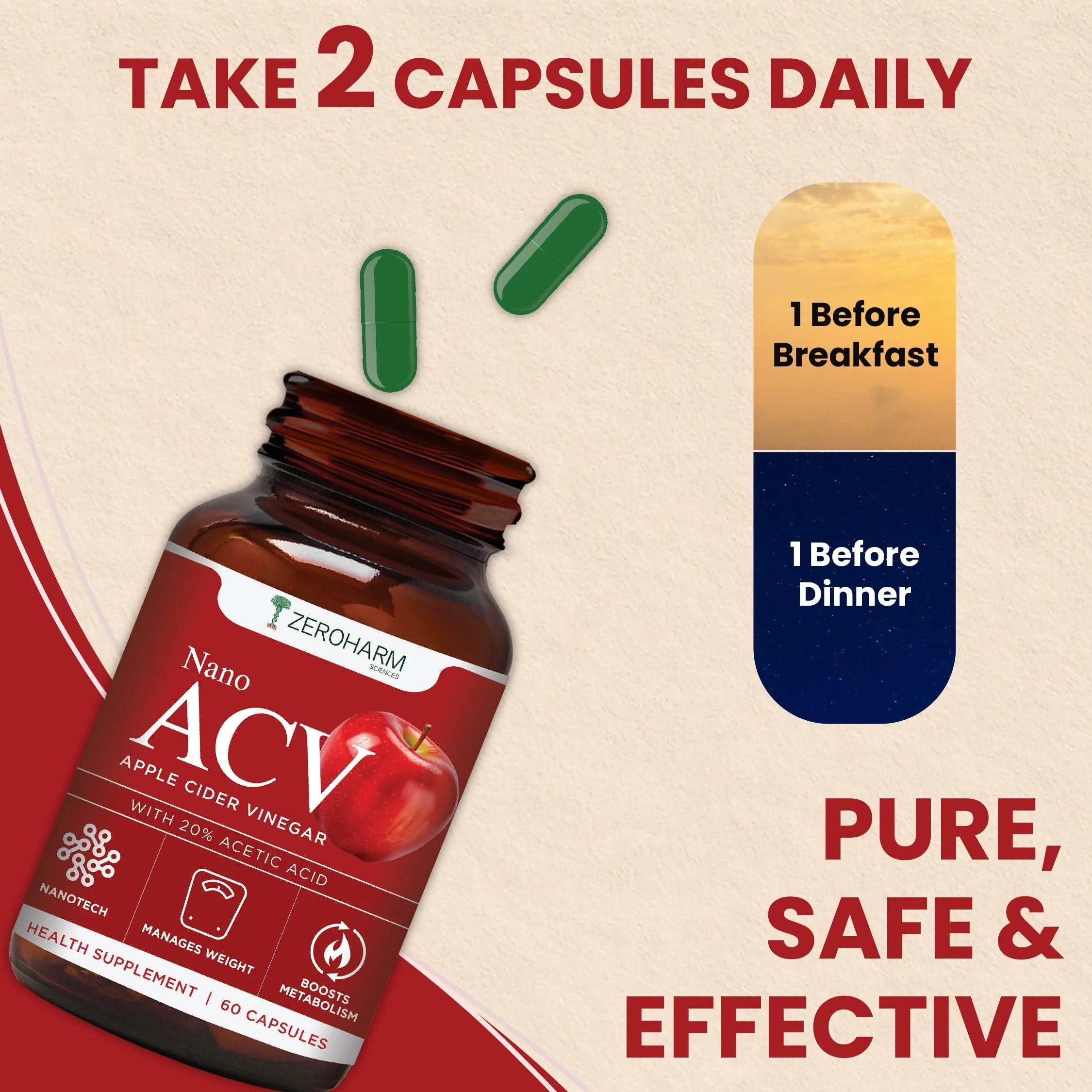 ZeroHarm Nano Apple Cider Vinegar Capsules - Image 6