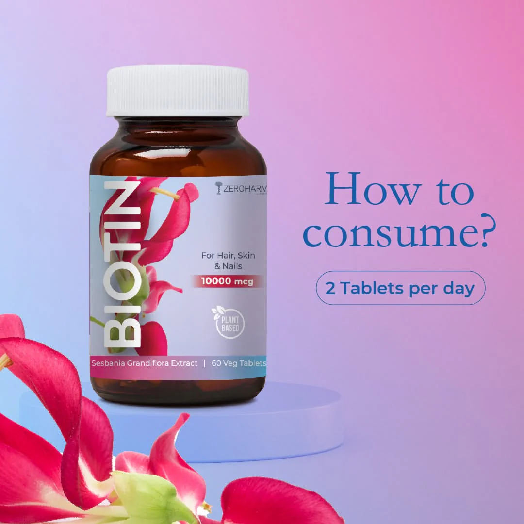 Biotin 10000 MCG Tablets For Hair, Skin & Nails - Image 7