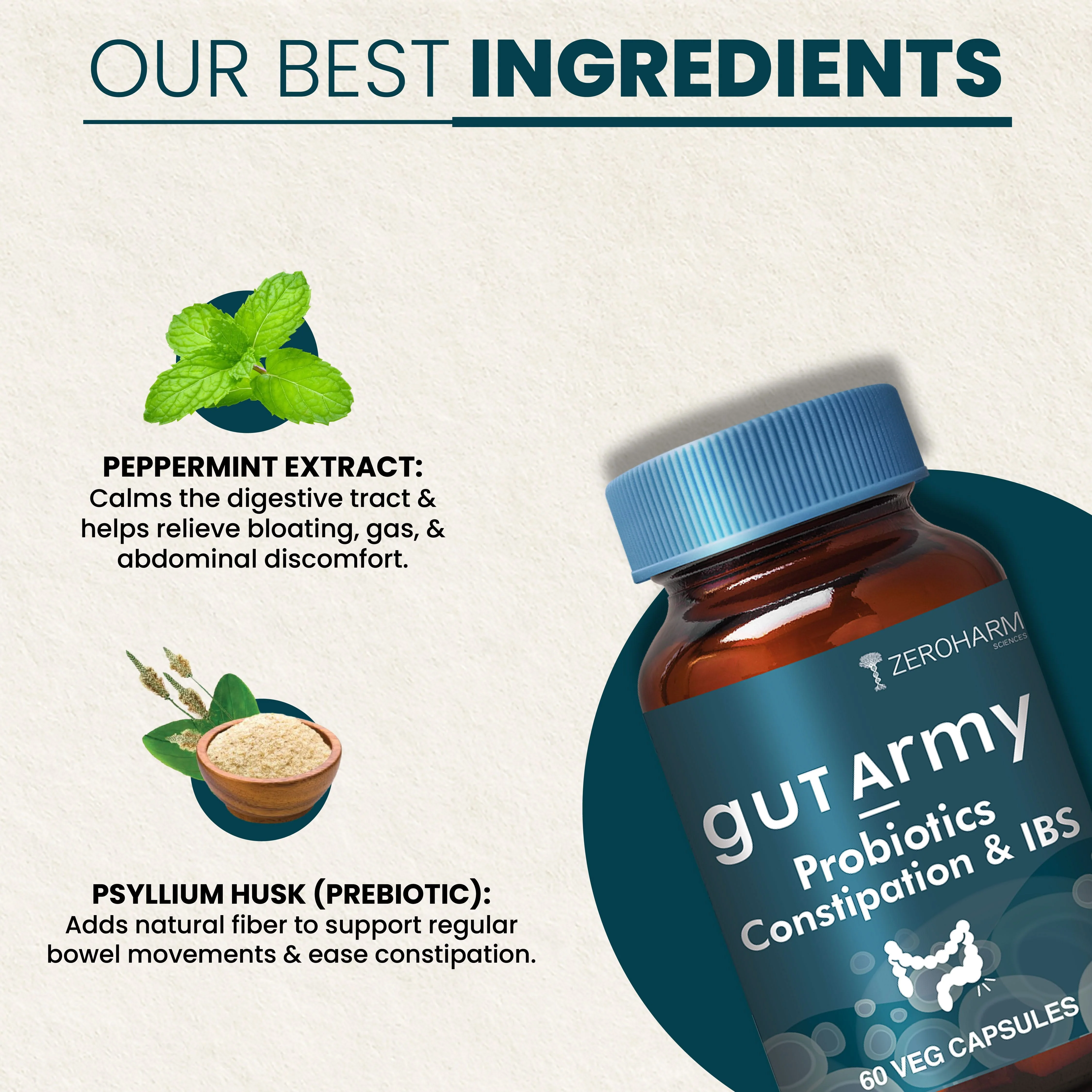 Gut Army Constipation IBS Capsules - Image 3