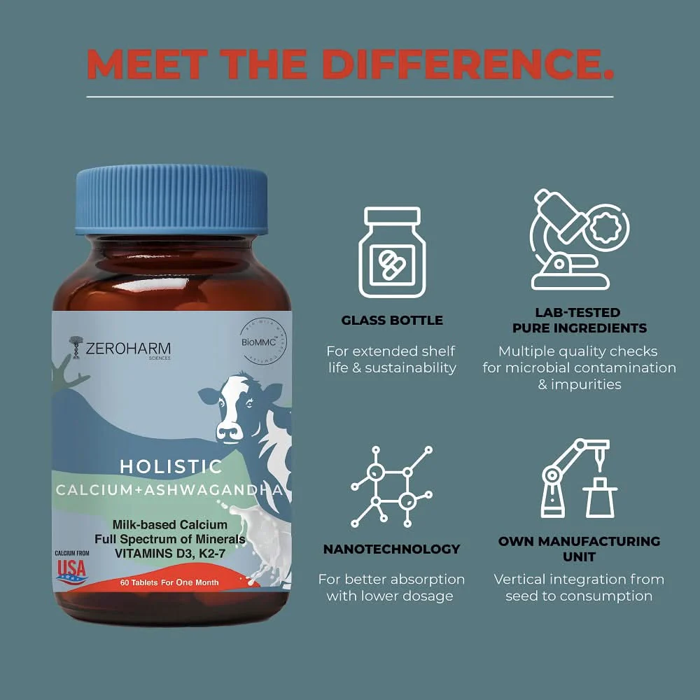 Holistic Calcium And Ashwagandha Tablets - Image 7