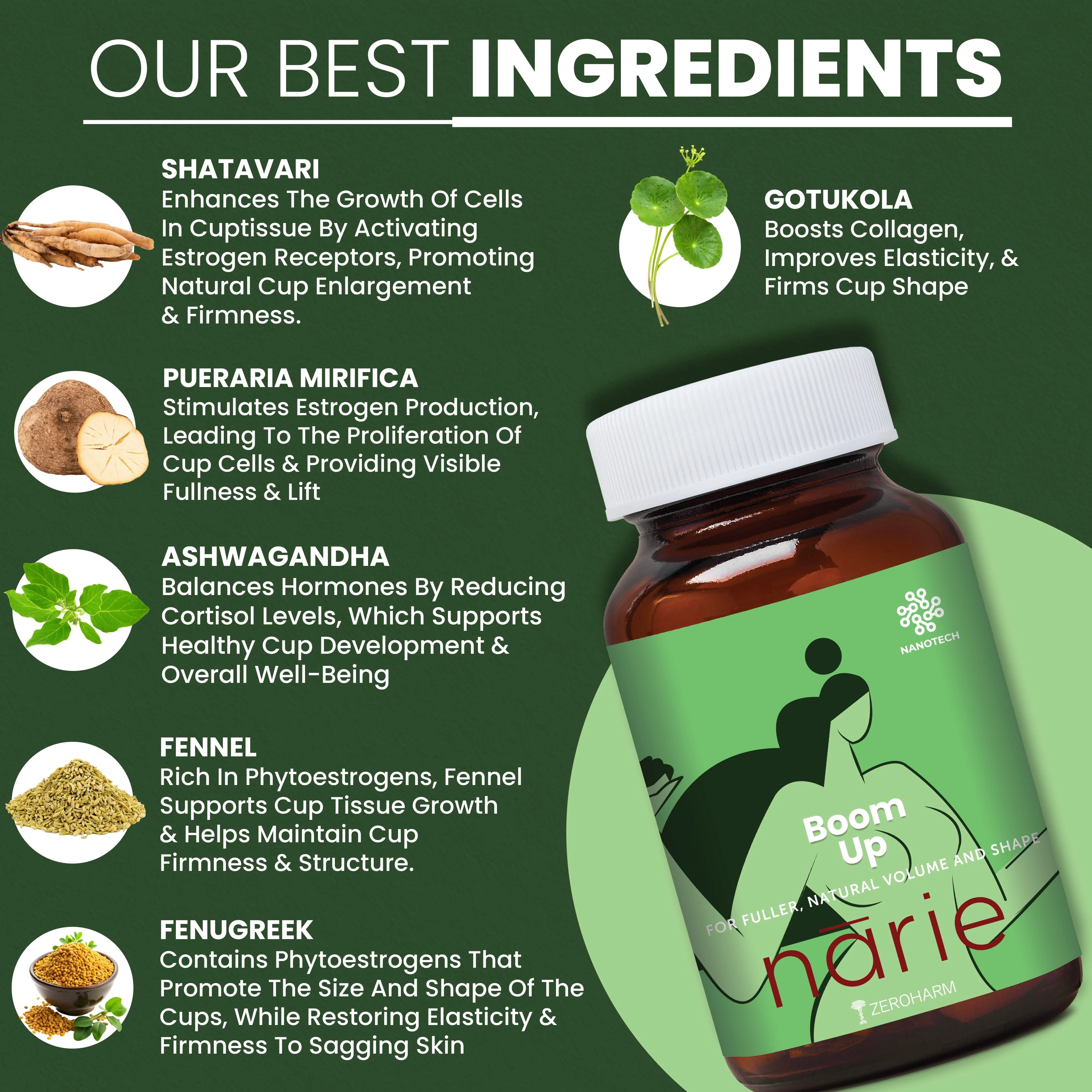 Narie BoomUp Ayurvedic Breast Increase Capsules - Image 3