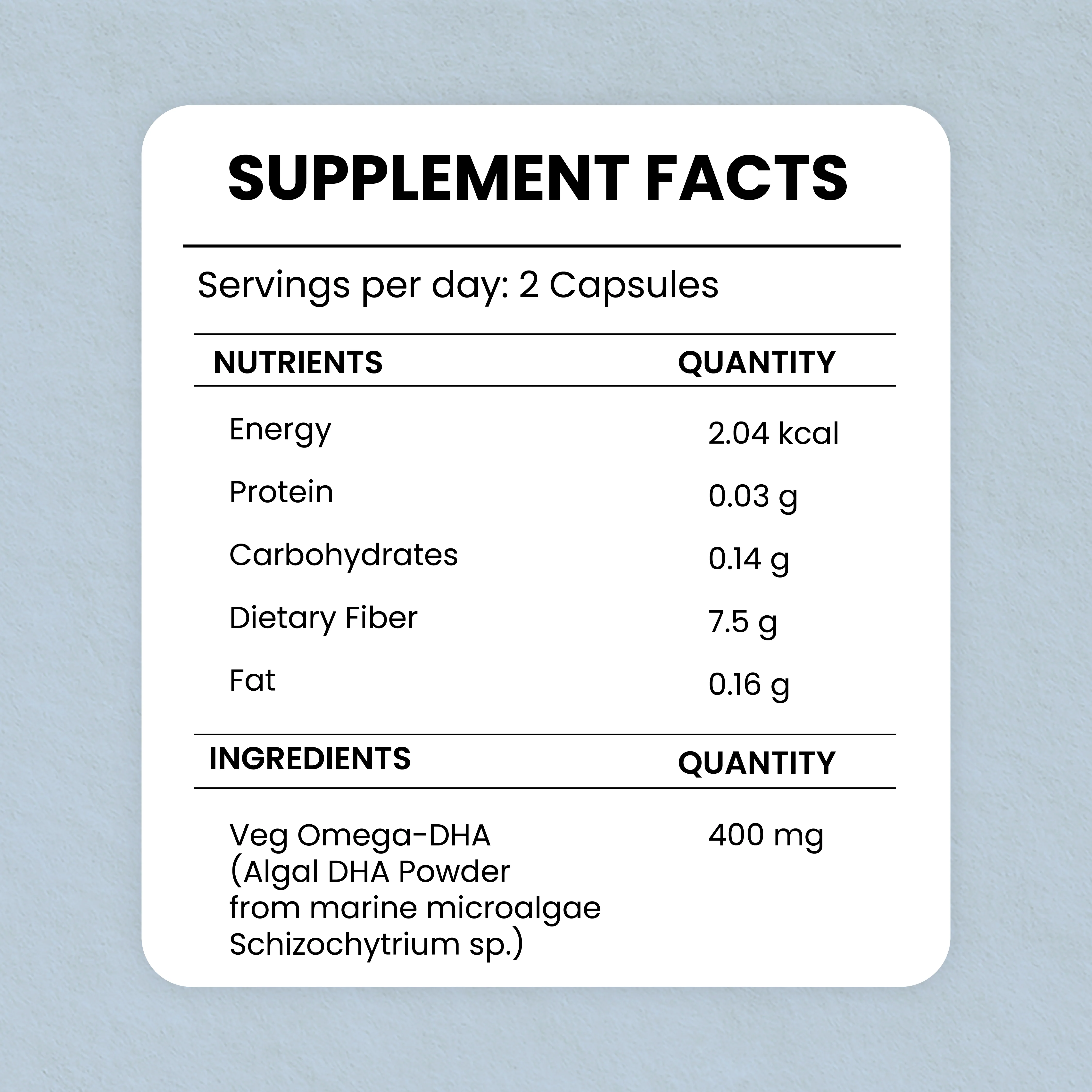 Veg Omega 3 DHA Capsules - Image 8
