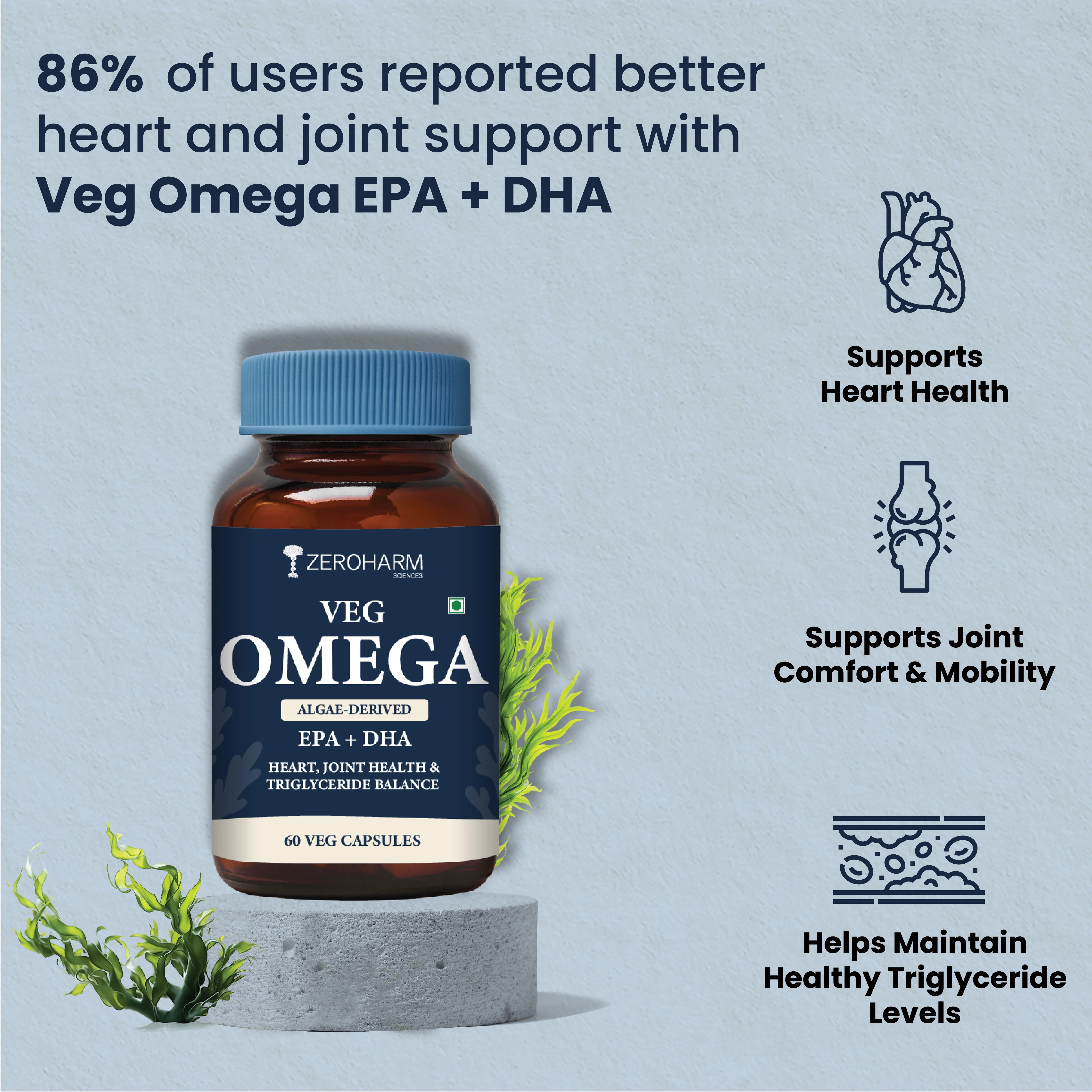ZeroHarm Veg Omega Capsules With High EPA+DHA - Image 2