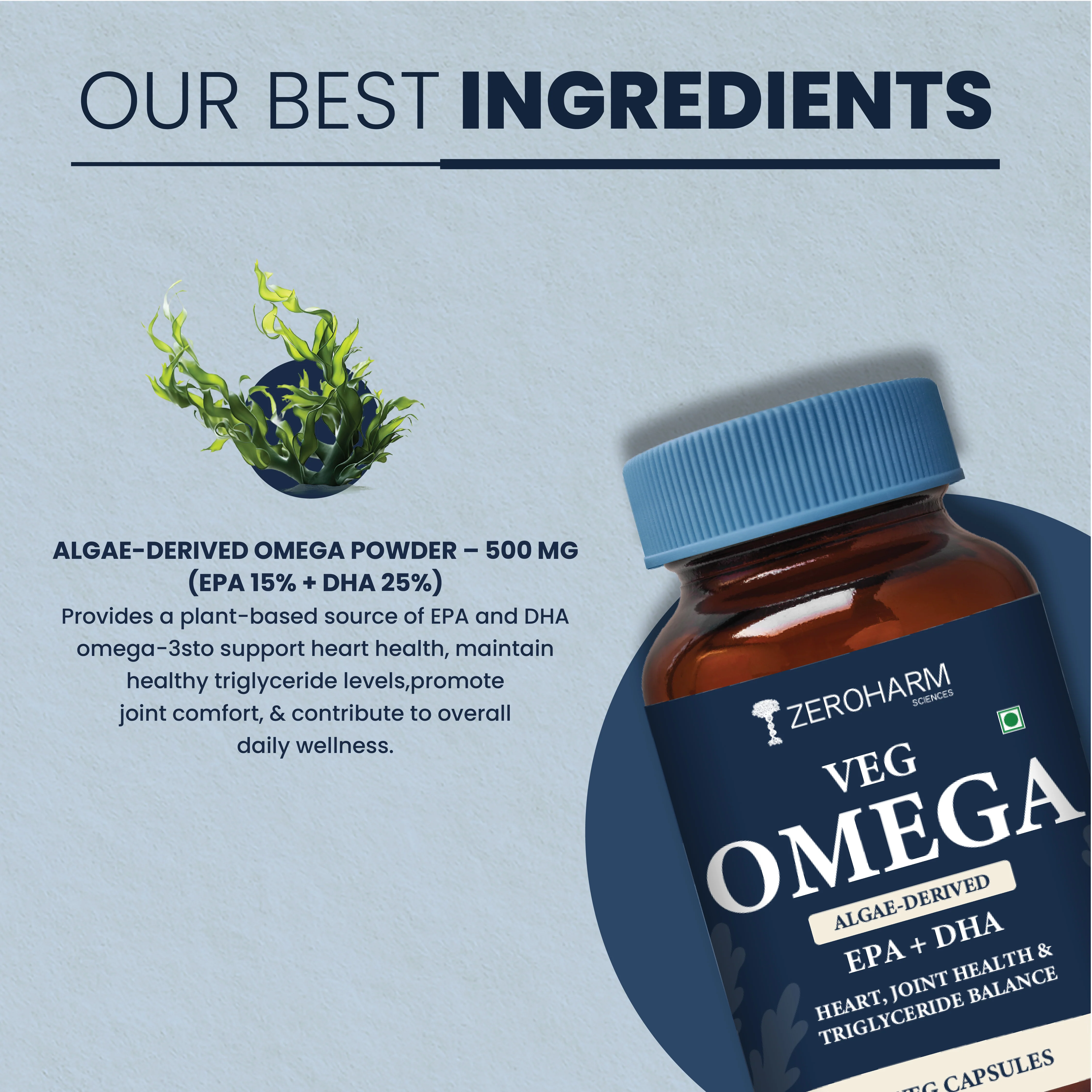 ZeroHarm Veg Omega Capsules With High EPA+DHA - Image 4