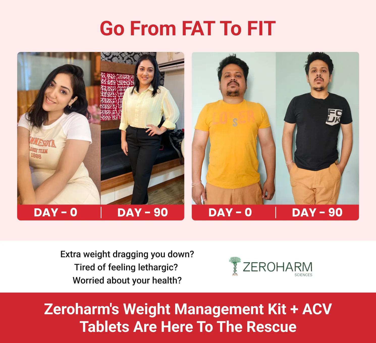 Zeroharm Weight Management Kit | With Apple cider vinegar & Fat Burner| Weight Loss Supplement Combo | Natural Ingredients for Sustainable Weight Loss - Image 11